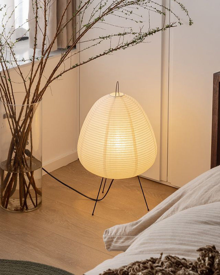 Olverai Japanese Tripod Paper Lantern Table Lamp