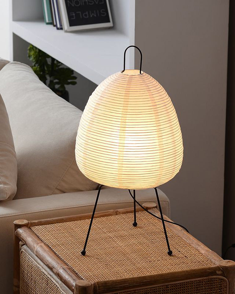 Olverai Japanese Tripod Paper Lantern Table Lamp