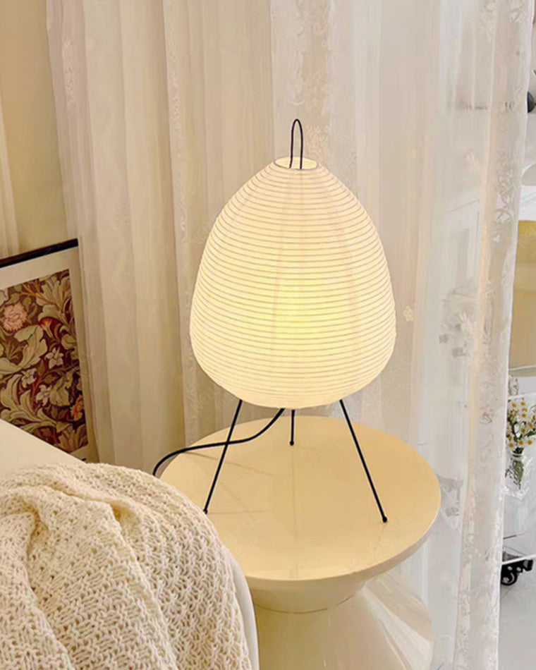 Olverai Japanese Tripod Paper Lantern Table Lamp