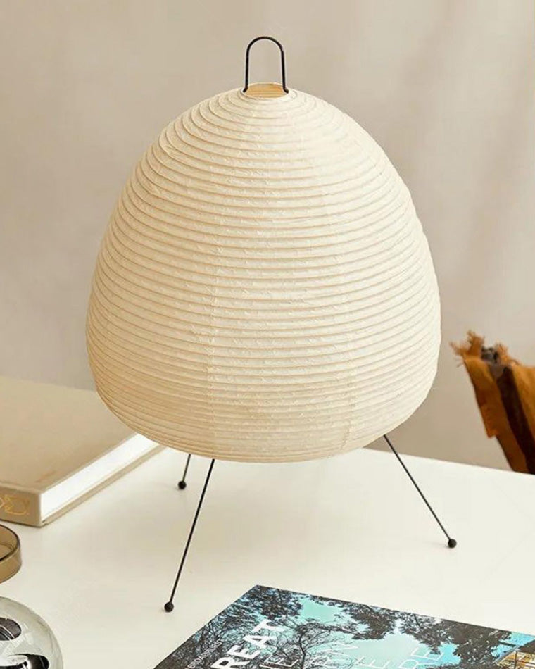 Olverai Japanese Tripod Paper Lantern Table Lamp