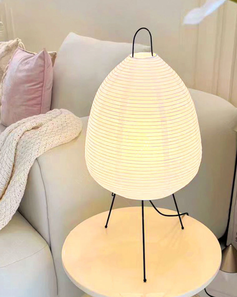Olverai Japanese Tripod Paper Lantern Table Lamp
