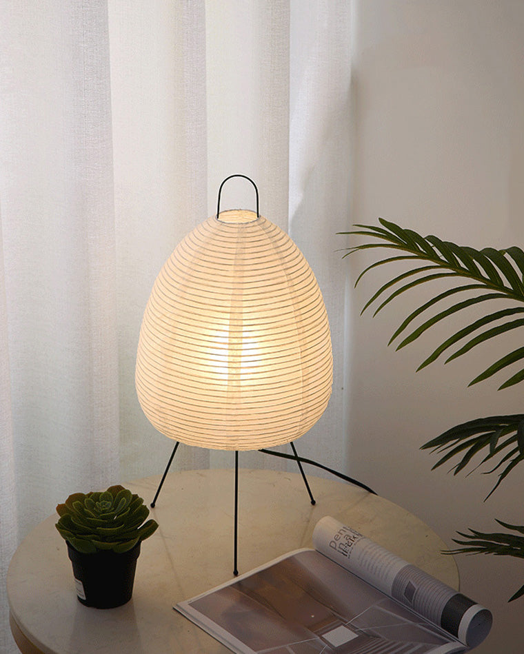 Olverai Japanese Tripod Paper Lantern Table Lamp