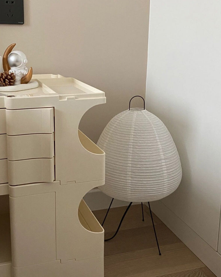 Olverai Japanese Tripod Paper Lantern Table Lamp