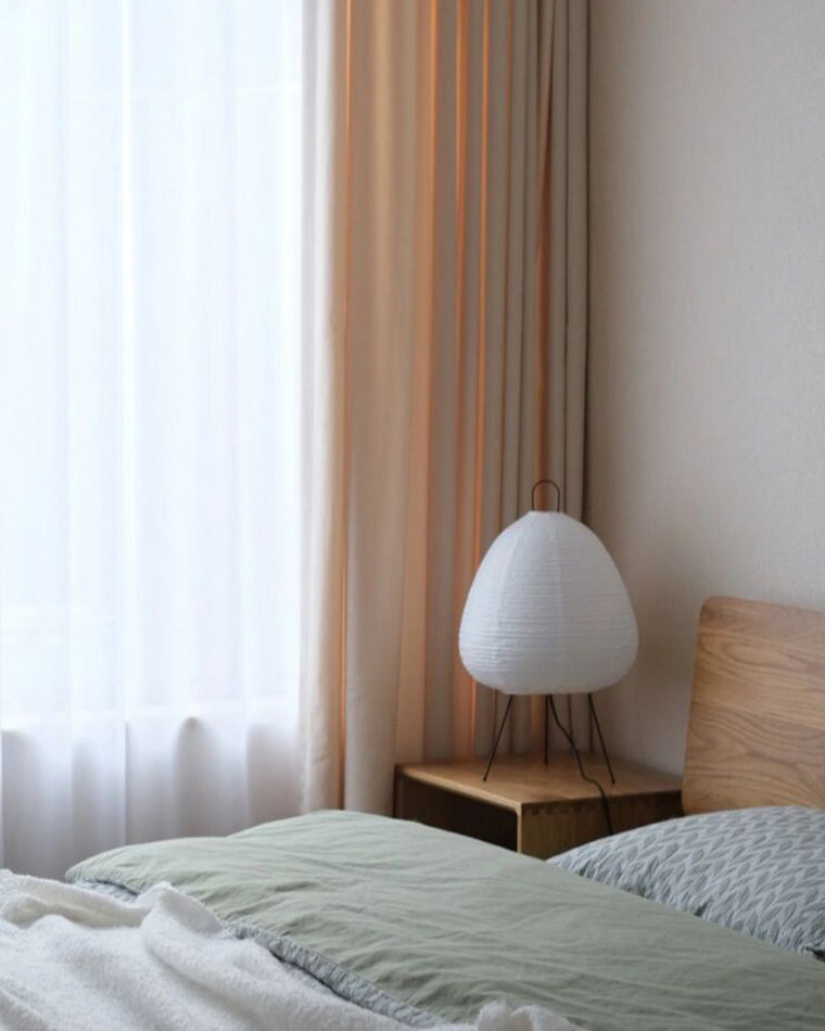 Olverai Japanese Tripod Paper Lantern Table Lamp