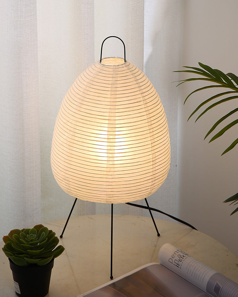 Olverai Japanese Tripod Paper Lantern Table Lamp