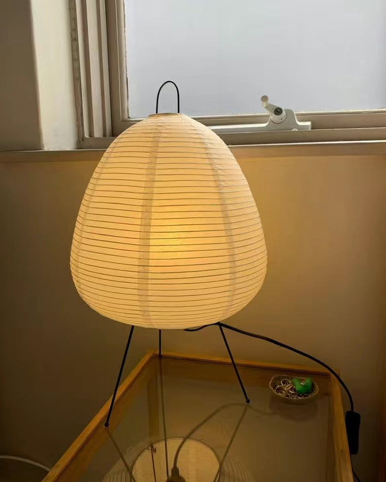 Olverai Japanese Tripod Paper Lantern Table Lamp