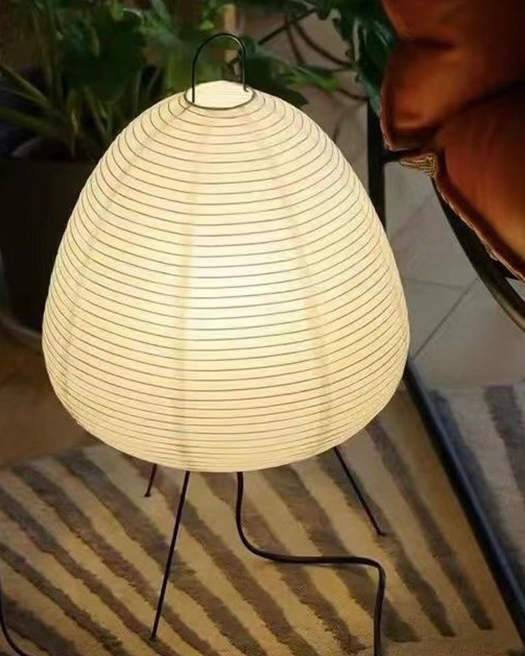 Olverai Japanese Tripod Paper Lantern Table Lamp