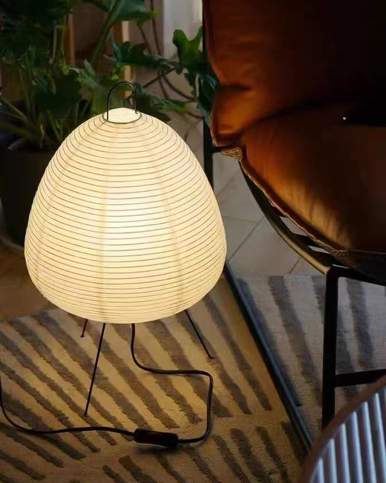 Olverai Japanese Tripod Paper Lantern Table Lamp