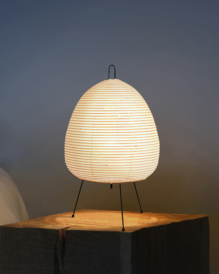 Olverai Japanese Tripod Paper Lantern Table Lamp