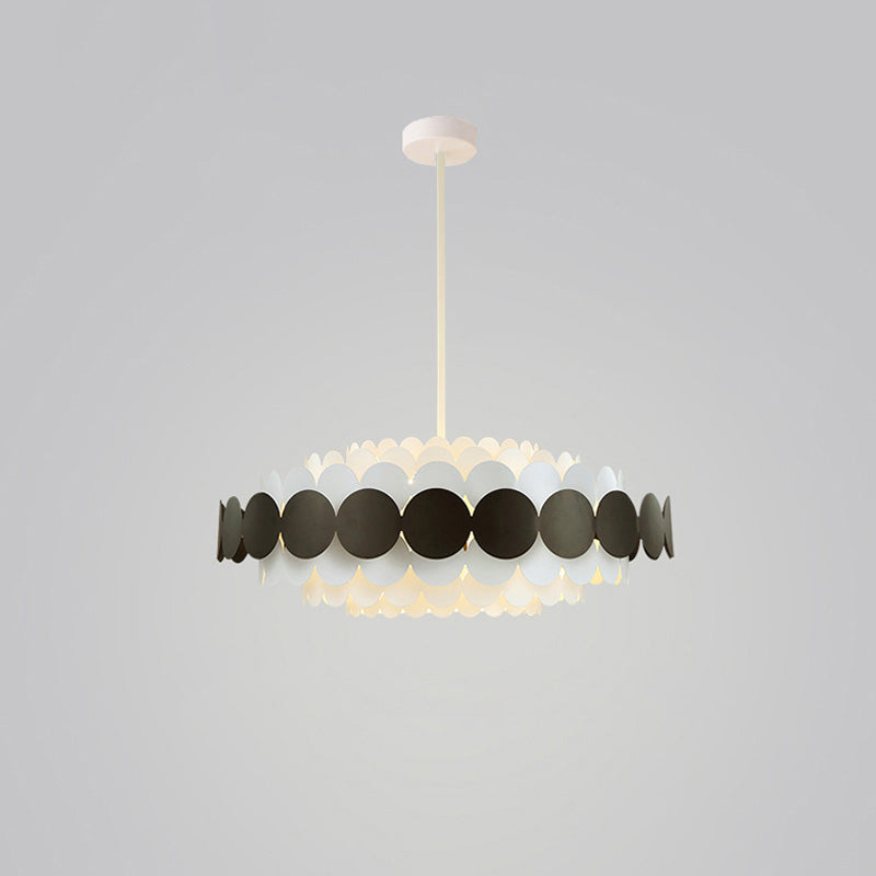 Olverai Scandi Scalloped Round Chandelier