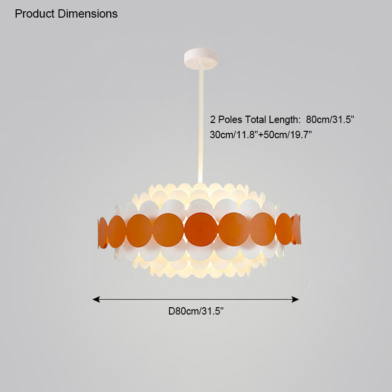 Olverai Scandi Scalloped Round Chandelier