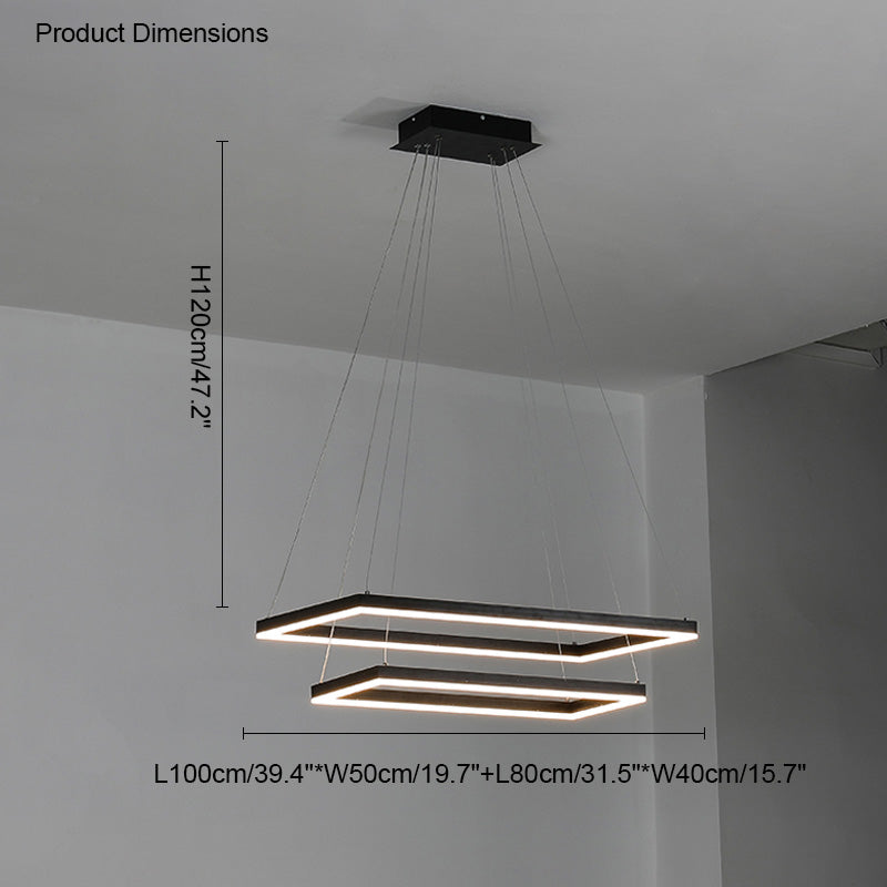OlveraiTiered Rectangular LED Chandelier