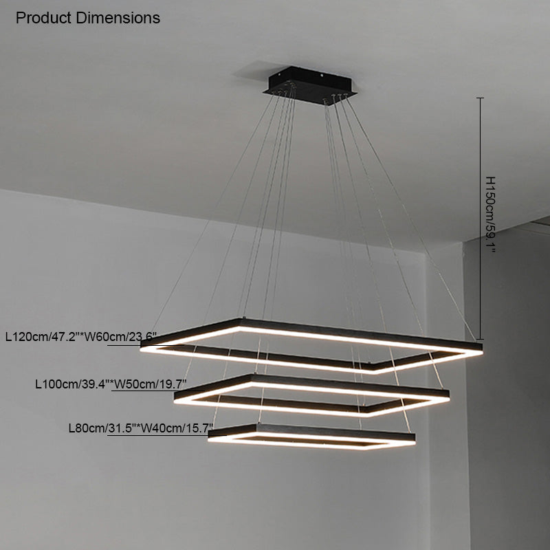 OlveraiTiered Rectangular LED Chandelier
