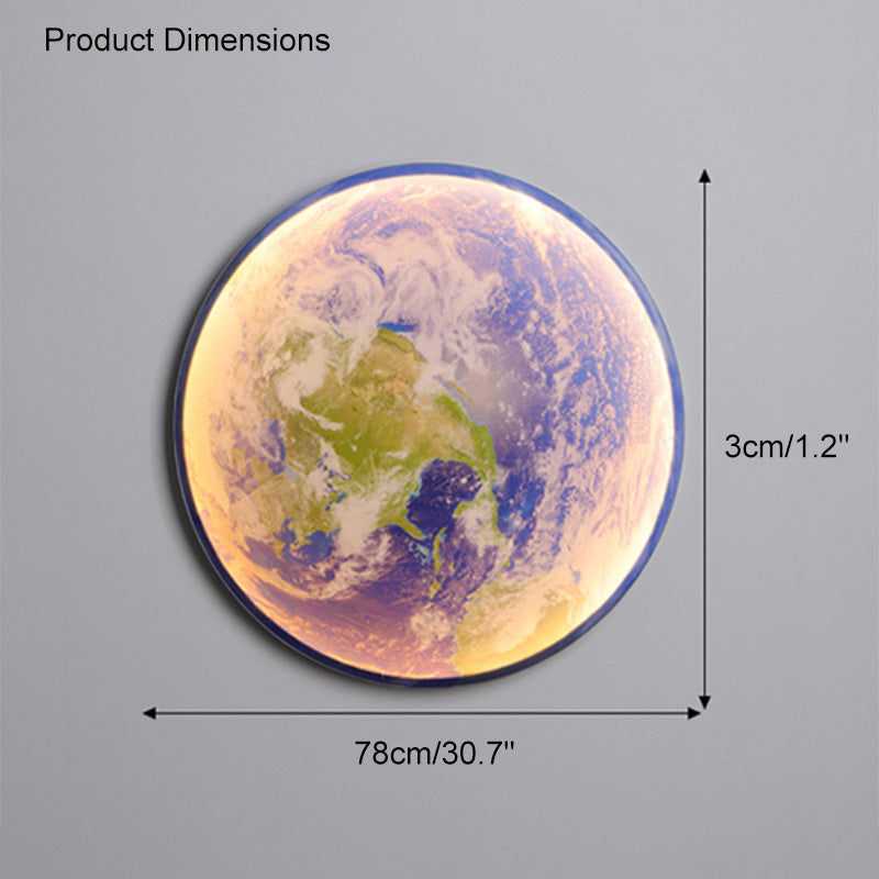 Olverai Moon/Earth Round Wall Sconce