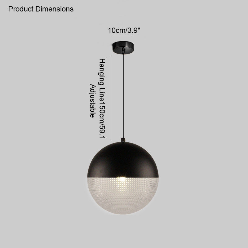 Olverai Prismatic/Milk Glass Globe Pendant Light