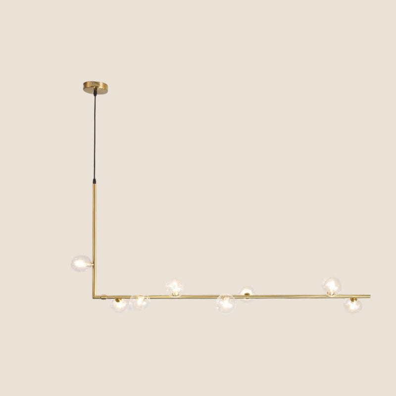 Olverai Linear Glass Globe Chandelier