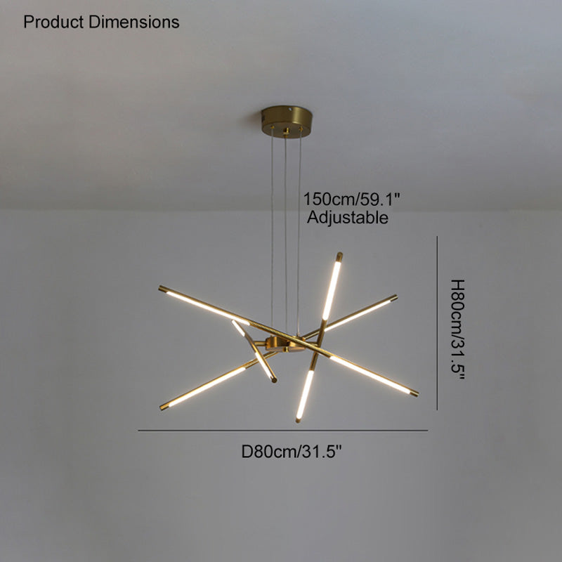 Olverai Light Rods LED Chandelier