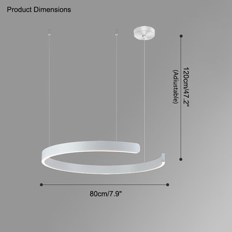 Olverai Black/Gold Ring Led Chandelier