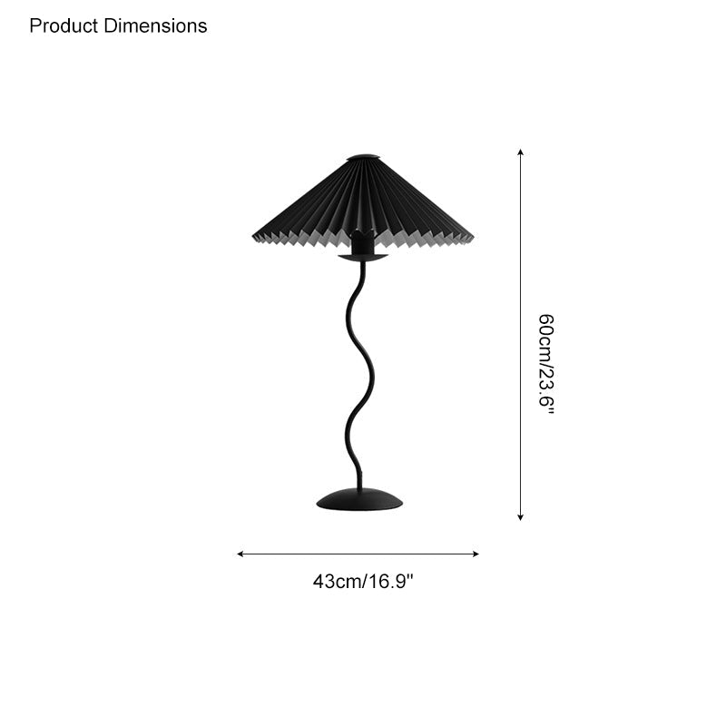 Olverai Wavy Pleated Table Lamp