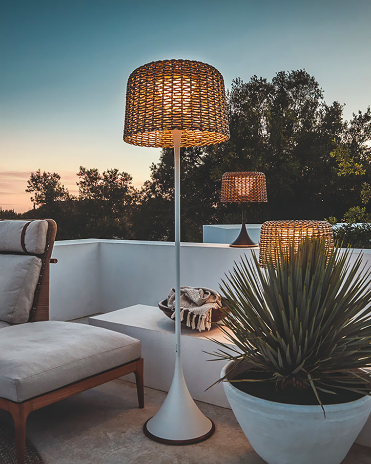 Olverai Solar Rattan Floor Light