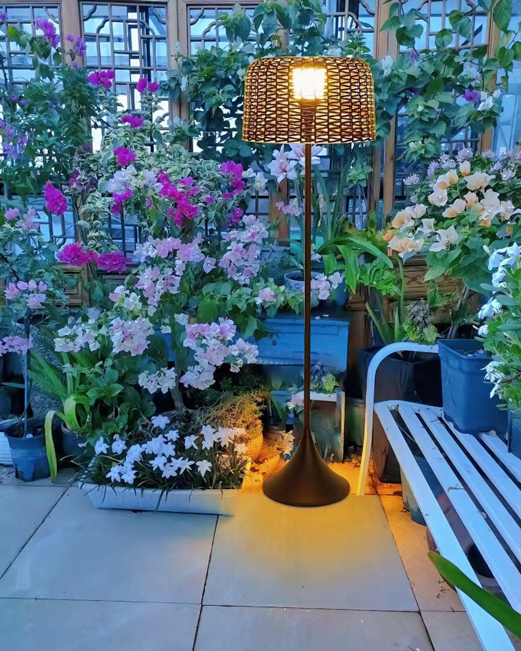 Olverai Solar Rattan Floor Light