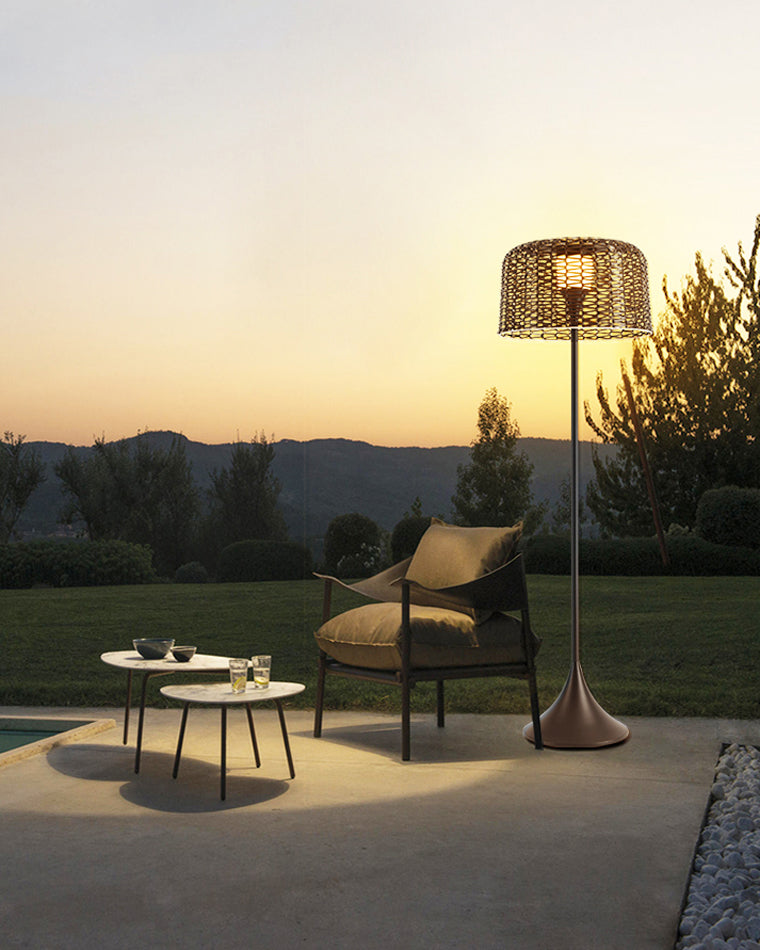 Olverai Solar Rattan Floor Light