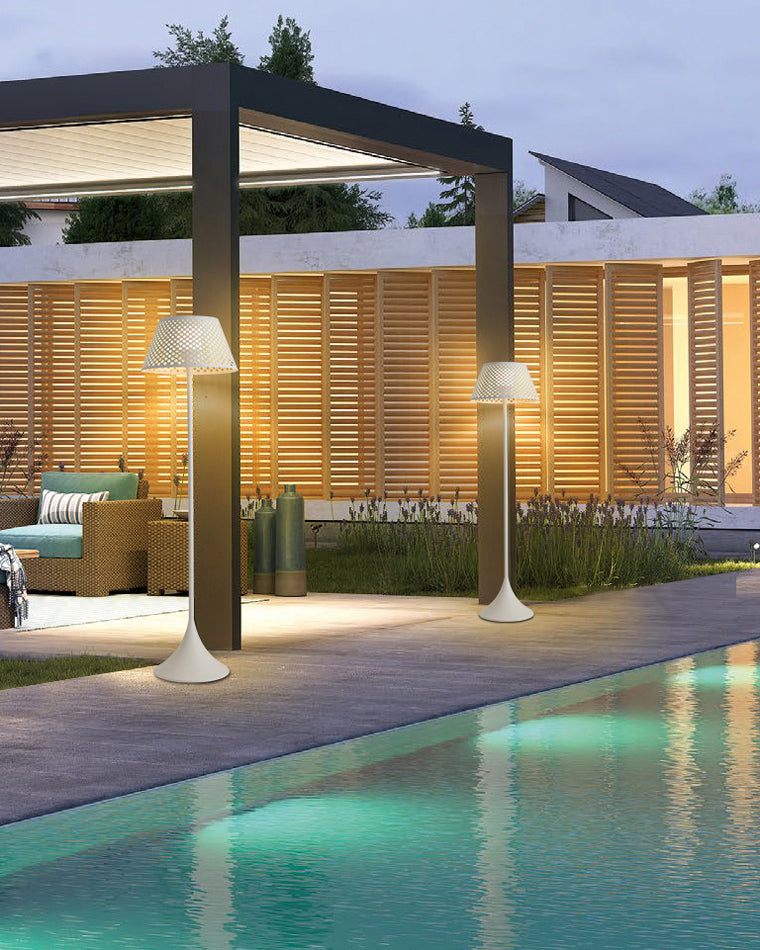 Olverai Solar Rattan Floor Light