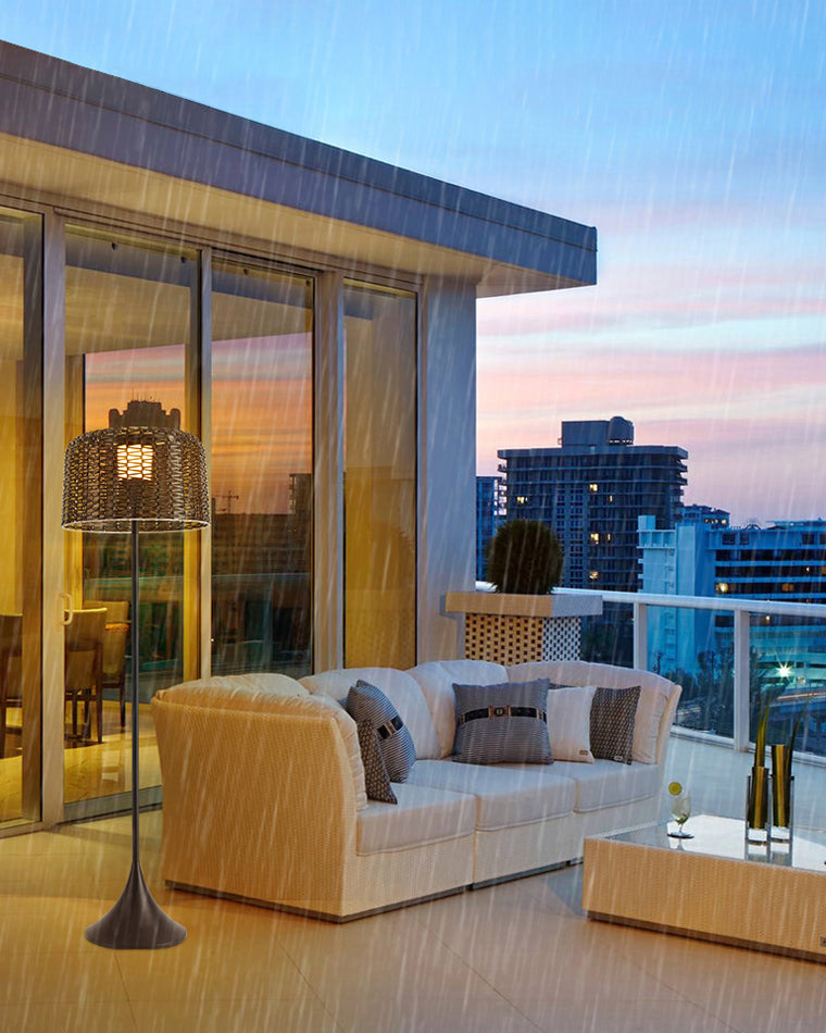 Olverai Solar Rattan Floor Light