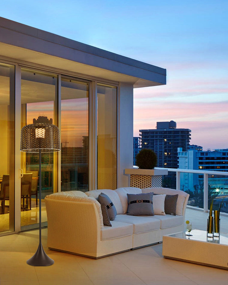 Olverai Solar Rattan Floor Light