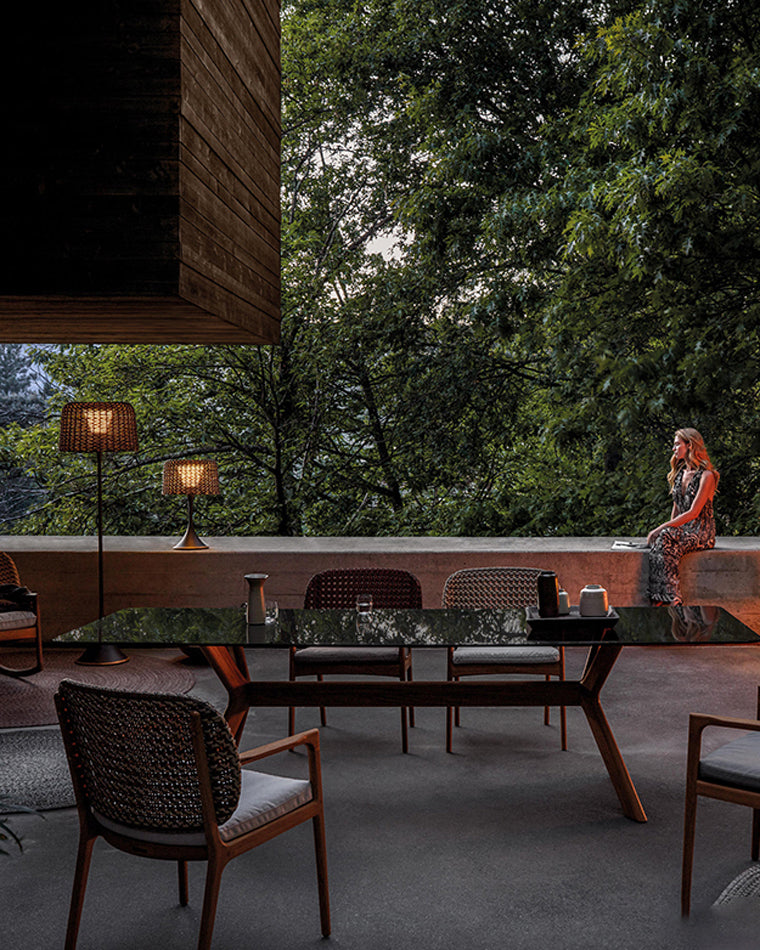 Olverai Solar Rattan Floor Light