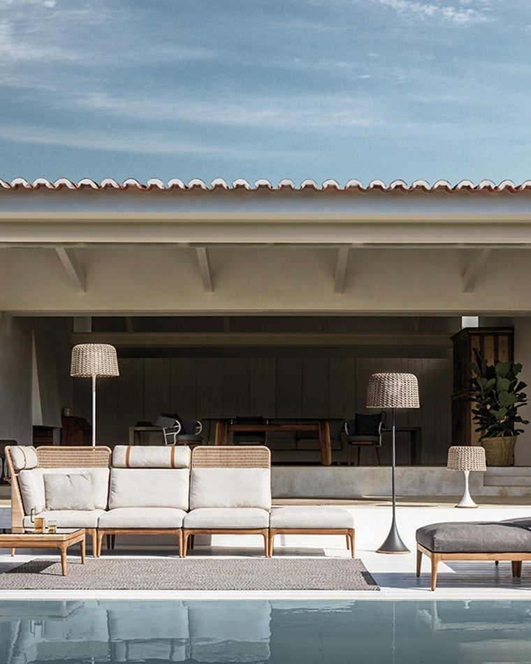 Olverai Solar Rattan Floor Light