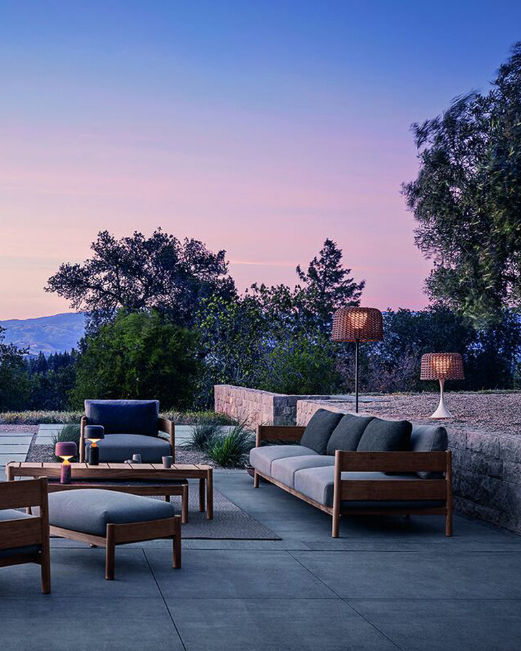 Olverai Solar Rattan Floor Light
