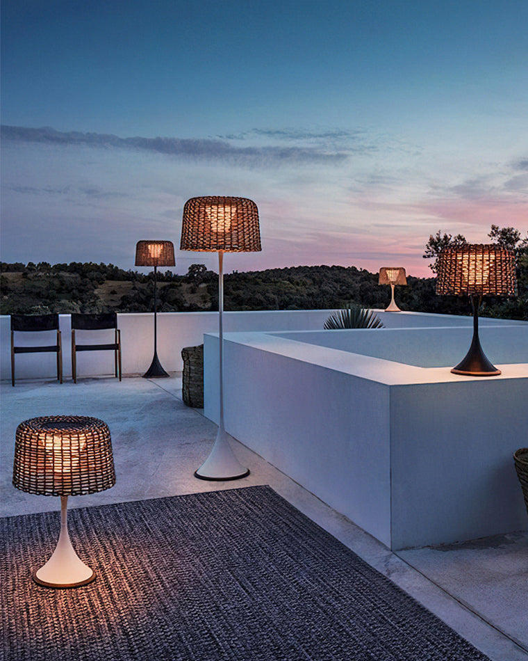 Olverai Solar Rattan Floor Light