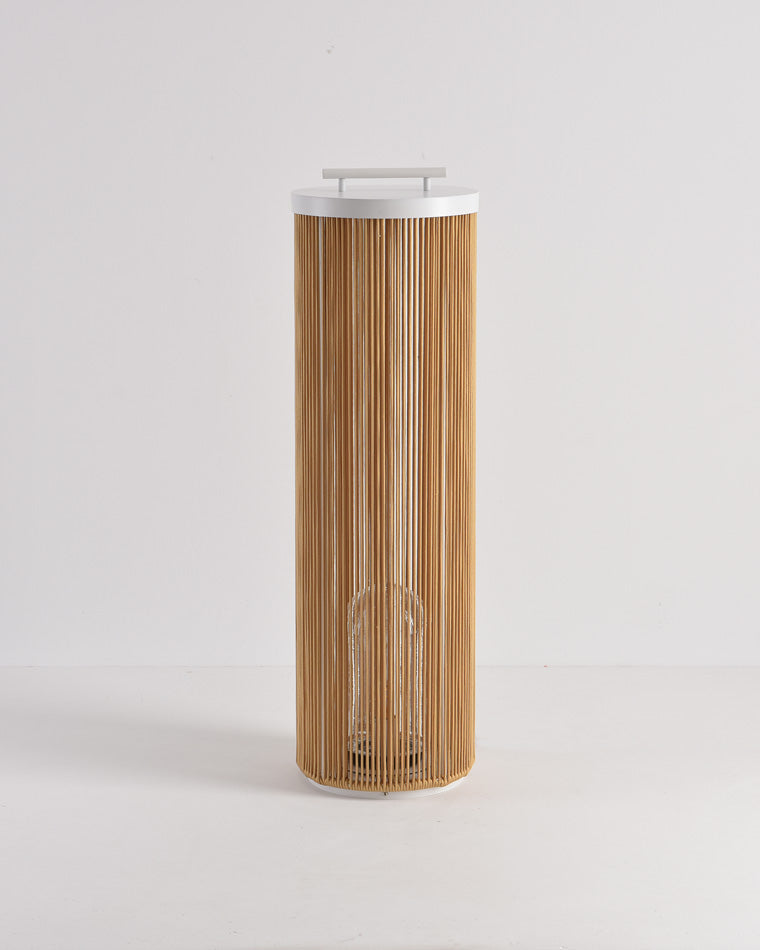 Olverai Outdoor Solar Portable Wicker Lantern
