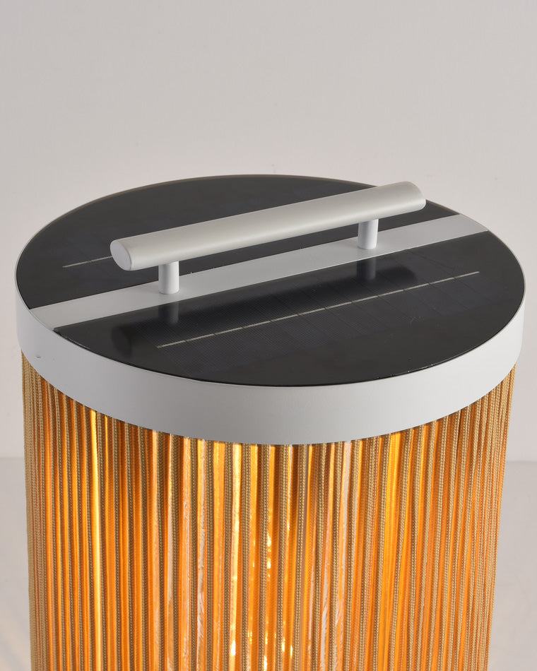 Olverai Outdoor Solar Portable Wicker Lantern