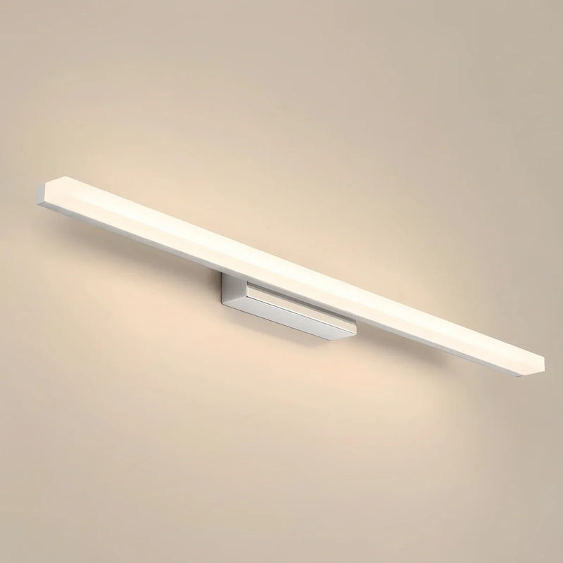 Arcato Minimalist Linear Vanity Wall Lamp – IP44 Metal in Black/Chrome Bathroom