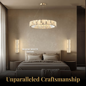 Olverai Avelisse Alabaster Crystal Wall Sconce
