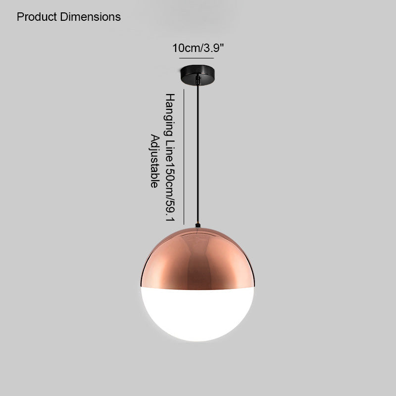 Olverai Prismatic/Milk Glass Globe Pendant Light