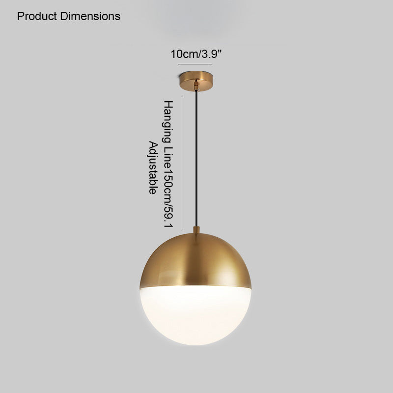 Olverai Prismatic/Milk Glass Globe Pendant Light