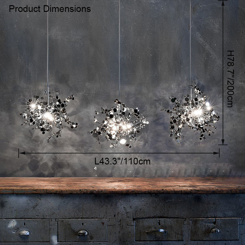 Olverai Argent/Gold Cloud Multi Pendant Chandelier