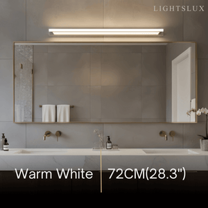 Arcato Modern Waterproof Vanity Light for Bathroom – White Acrylic & Metal Fixture