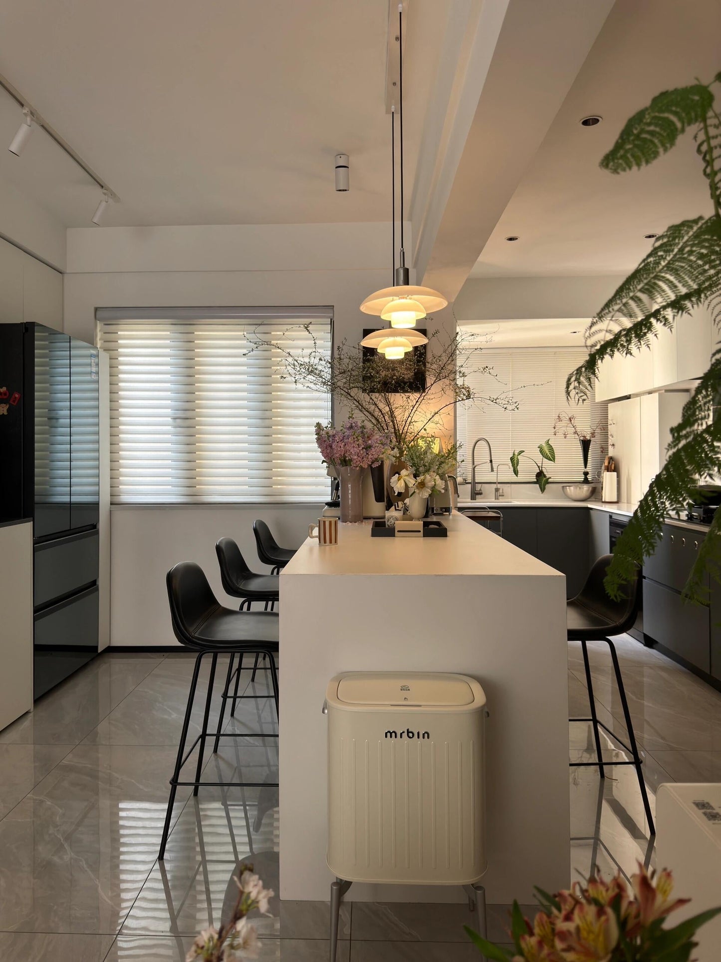 Olverai Danish Designer Milk Glass Pendant Lamp