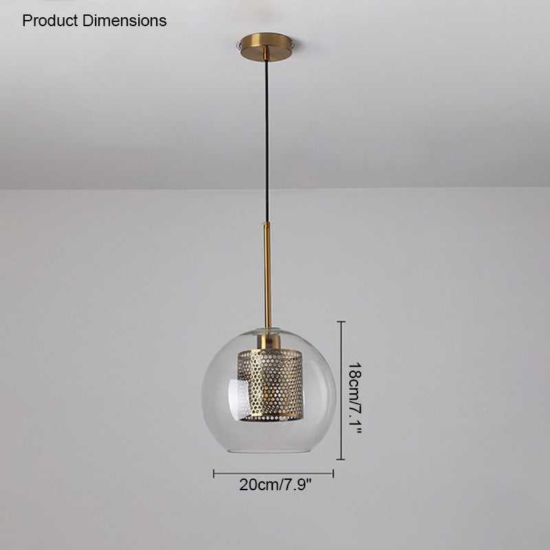 Olverai Elegant Round/Cylinder Glass Pendant Light