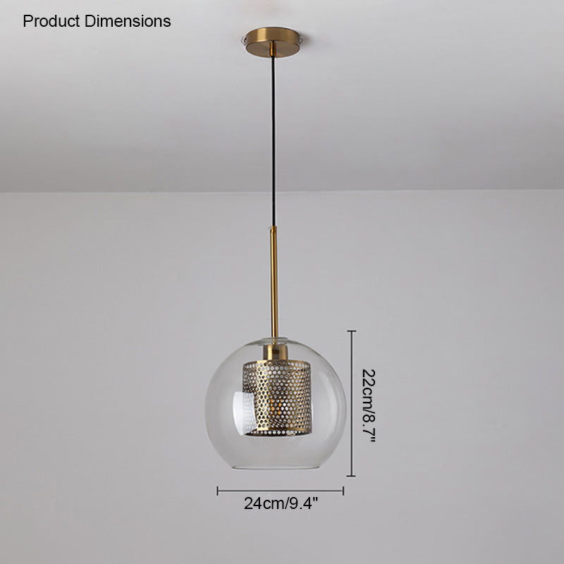 Olverai Elegant Round/Cylinder Glass Pendant Light