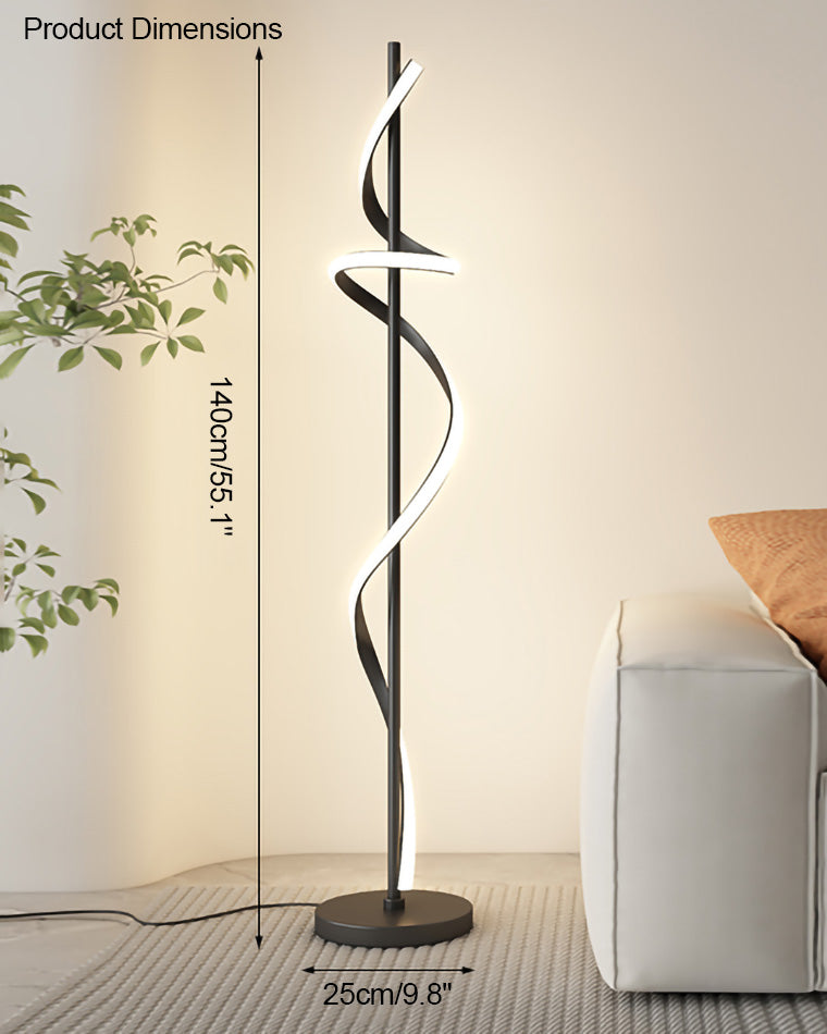Olverai Dimmable Spiral Floor Lamp