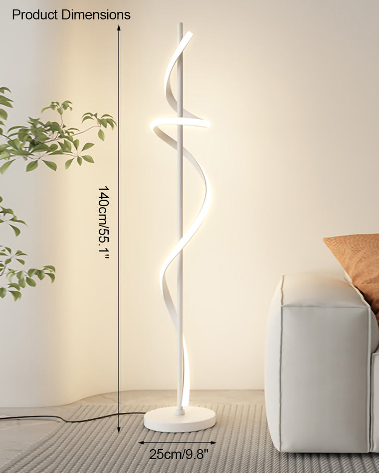 Olverai Dimmable Spiral Floor Lamp