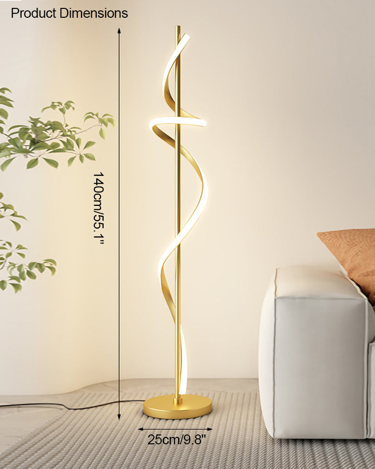 Olverai Dimmable Spiral Floor Lamp