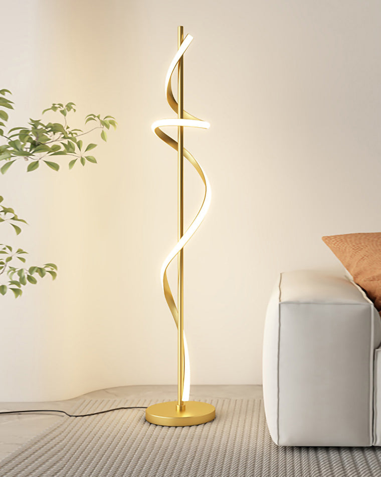 Olverai Dimmable Spiral Floor Lamp