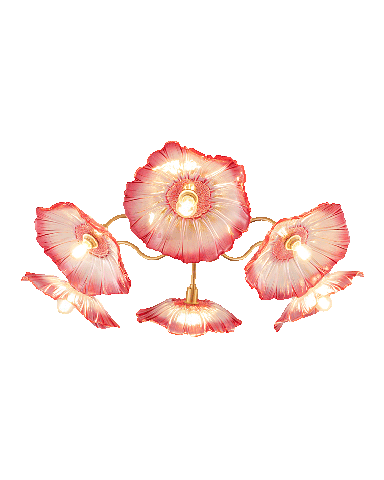 Olverai Lotus Leaf Flower Flush Mount Ceiling Light