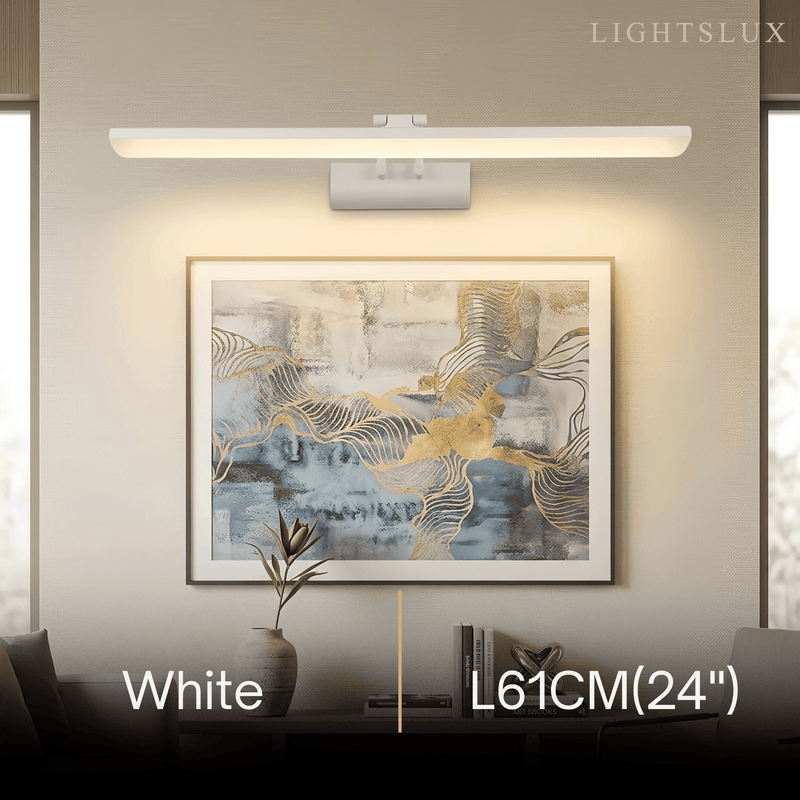 Arcato Modern White Vanity Light - Rectangular